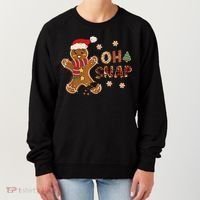 Gingerbread Man Oh Snap Christmas Funny Cookie Baking Women's Sweatshirt thumb 0
