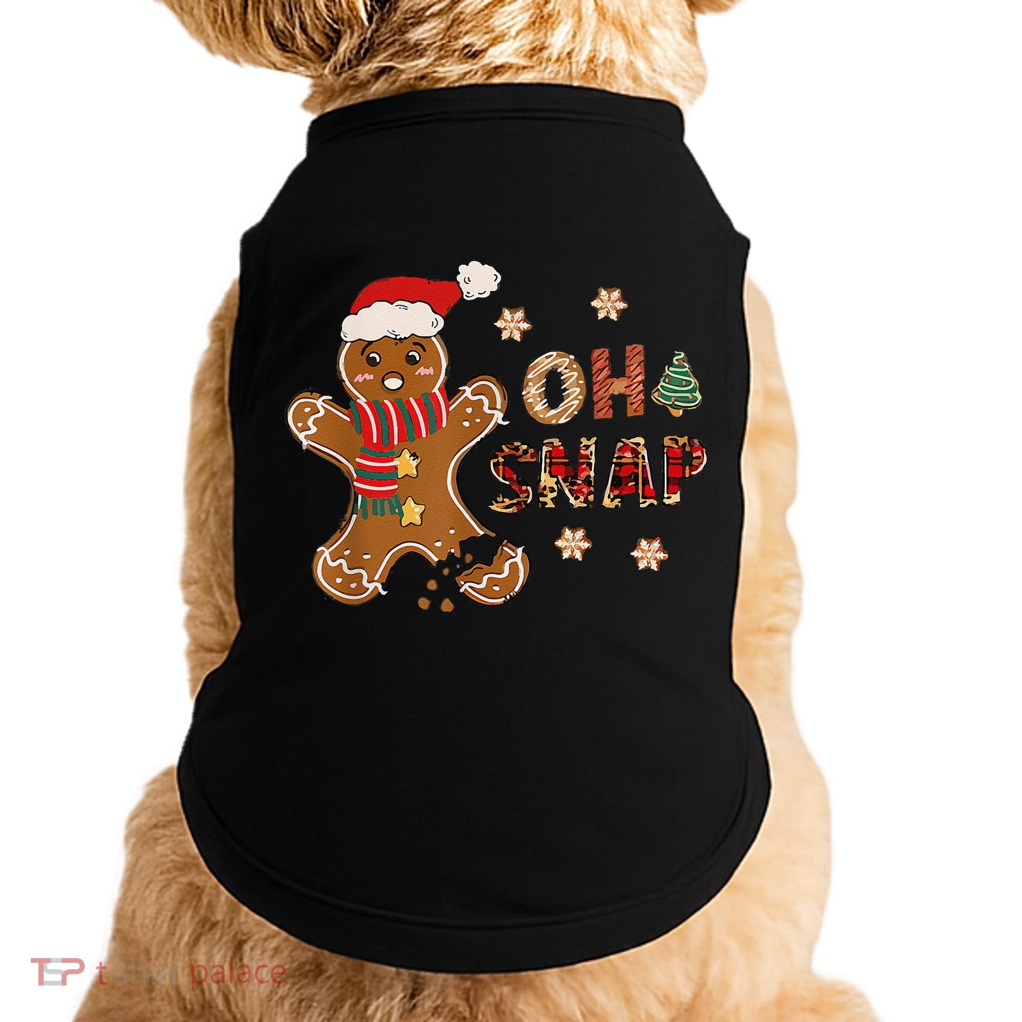 Gingerbread Man Oh Snap Christmas Funny Cookie Baking Doggie Tank