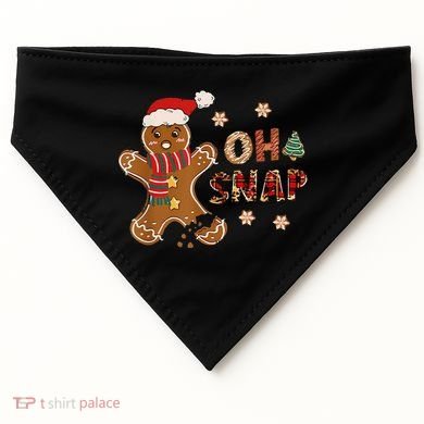 Gingerbread Man Oh Snap Christmas Funny Cookie Baking USA-Made Doggie Bandana