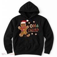 Gingerbread Man Oh Snap Christmas Funny Cookie Baking Hoodie thumb 0