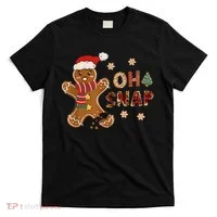 Gingerbread Man Oh Snap Christmas Funny Cookie Baking T-Shirt thumb 0