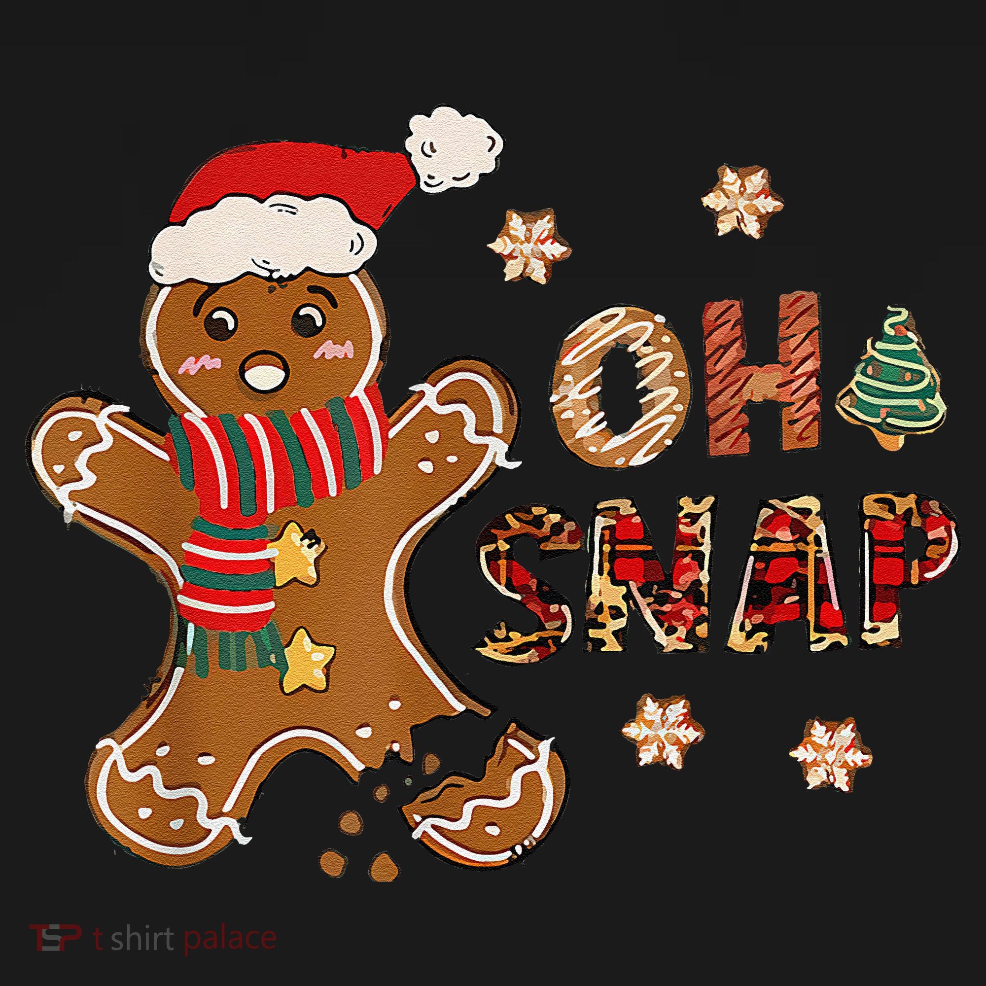 Gingerbread Man Oh Snap Christmas Funny Cookie Baking Bucket Hat