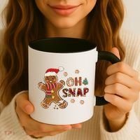 Gingerbread Man Oh Snap Christmas Funny Cookie Baking Coffee Mug thumb 3