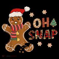 Gingerbread Man Oh Snap Christmas Funny Cookie Baking Women's Hoodie thumb 2