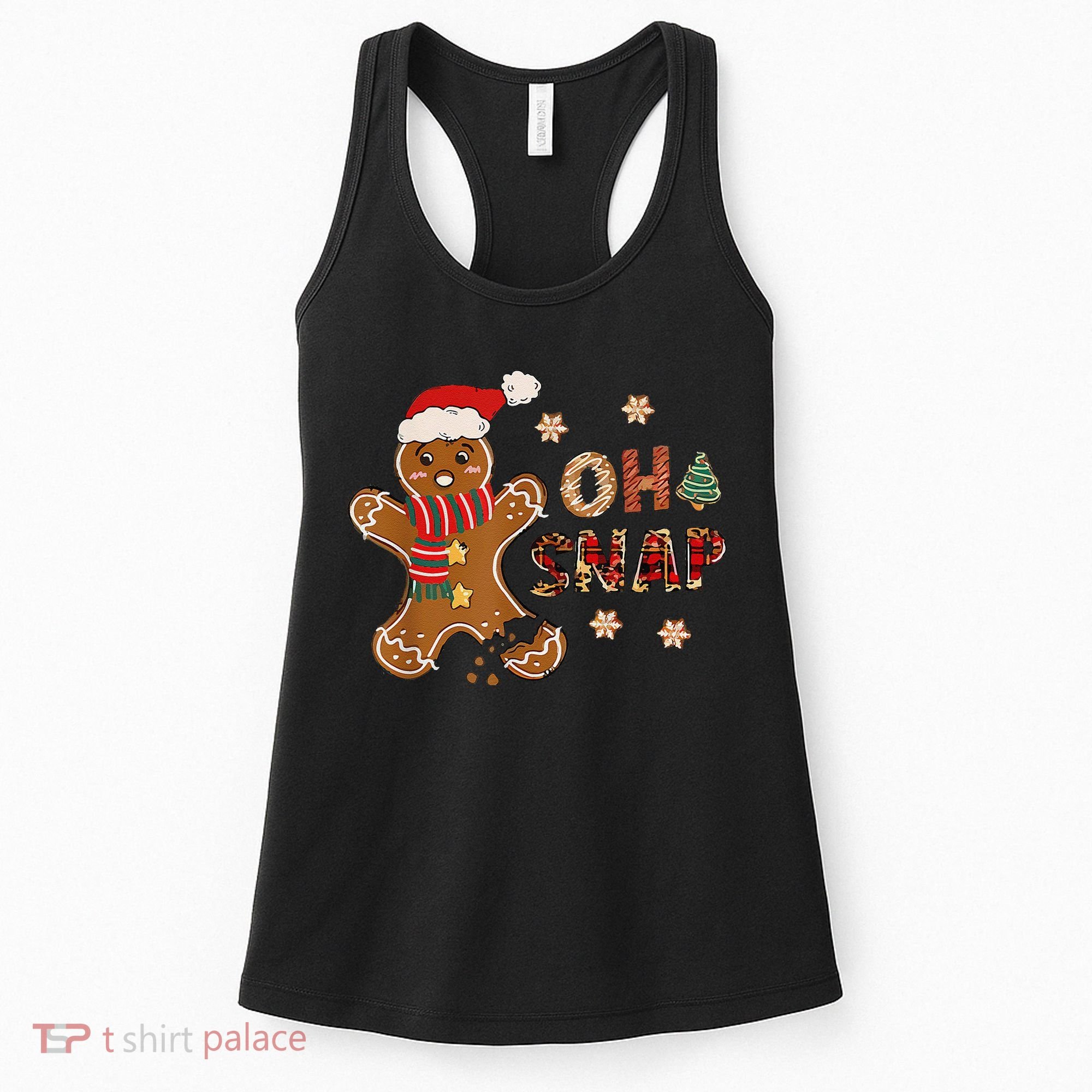Gingerbread Man Oh Snap Christmas Funny Cookie Baking Women's Tank Top