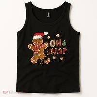 Gingerbread Man Oh Snap Christmas Funny Cookie Baking Tank Top thumb 2