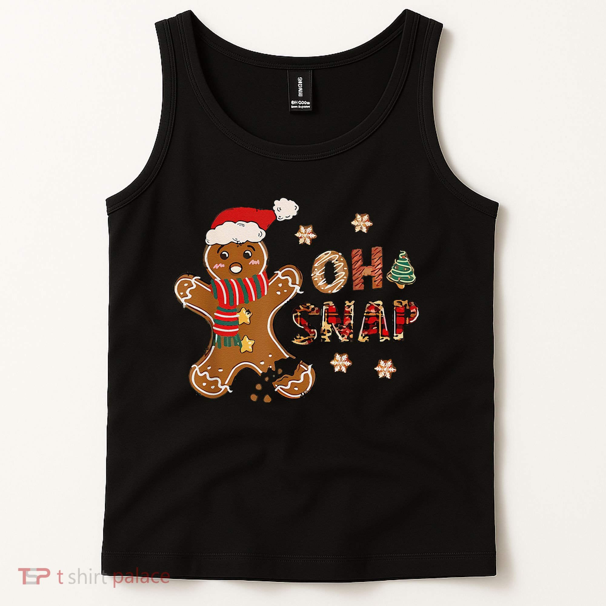 Gingerbread Man Oh Snap Christmas Funny Cookie Baking Tank Top