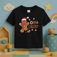 Gingerbread Man Oh Snap Christmas Funny Cookie Baking Toddler T-Shirt thumb 3