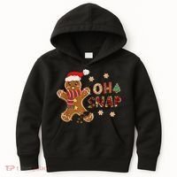Gingerbread Man Oh Snap Christmas Funny Cookie Baking Kids Hoodie thumb 0