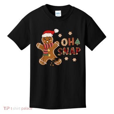 Gingerbread Man Oh Snap Christmas Funny Cookie Baking Kids T-Shirt