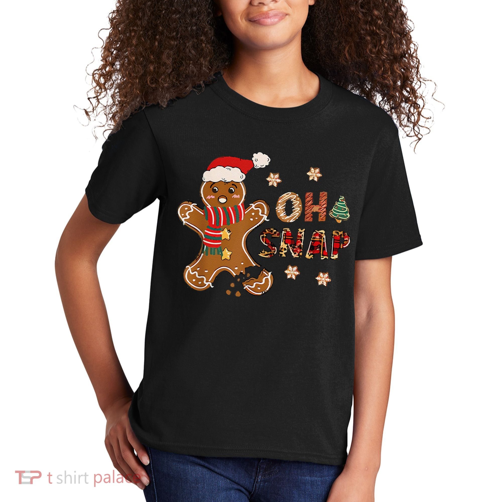 Gingerbread Man Oh Snap Christmas Funny Cookie Baking Kids T-Shirt