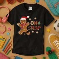 Gingerbread Man Oh Snap Christmas Funny Cookie Baking Kids T-Shirt thumb 3