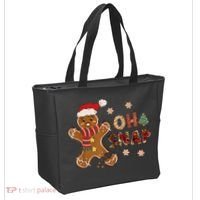 Gingerbread Man Oh Snap Christmas Funny Cookie Baking Tote Bag thumb 2