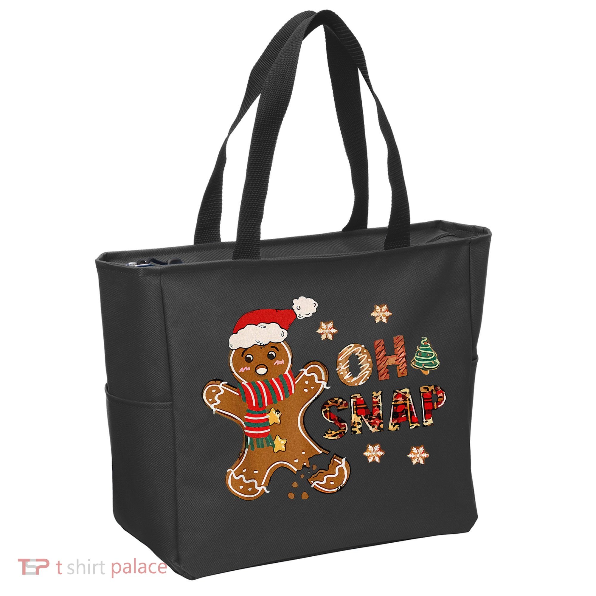 Gingerbread Man Oh Snap Christmas Funny Cookie Baking Tote Bag