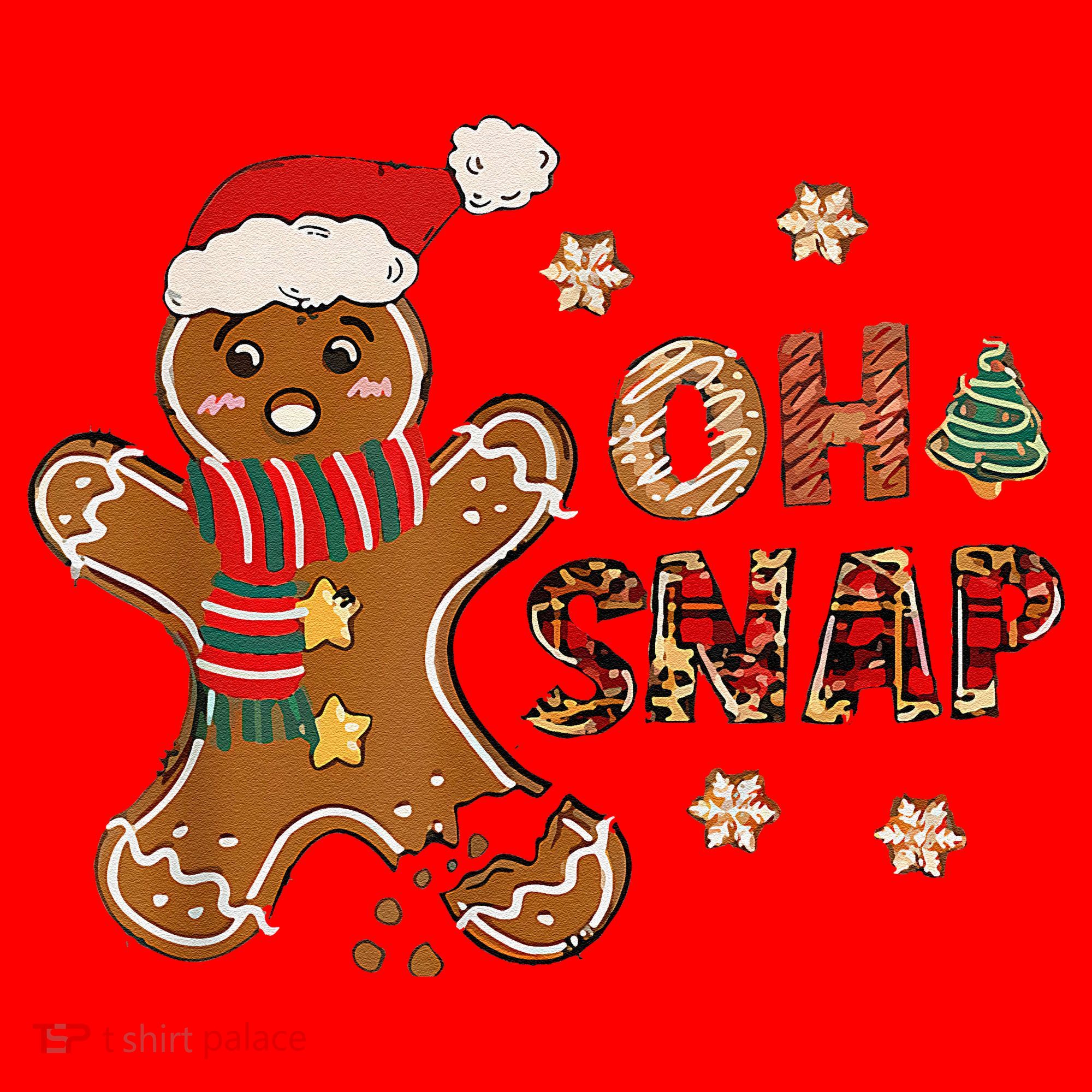 Gingerbread Man Oh Snap Christmas Funny Cookie Baking Santa Hat