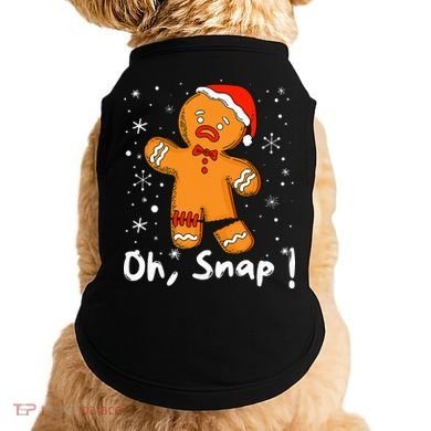 Gingerbread Man Oh Snap Christmas Cookie Costume Baking Team  Doggie Tank