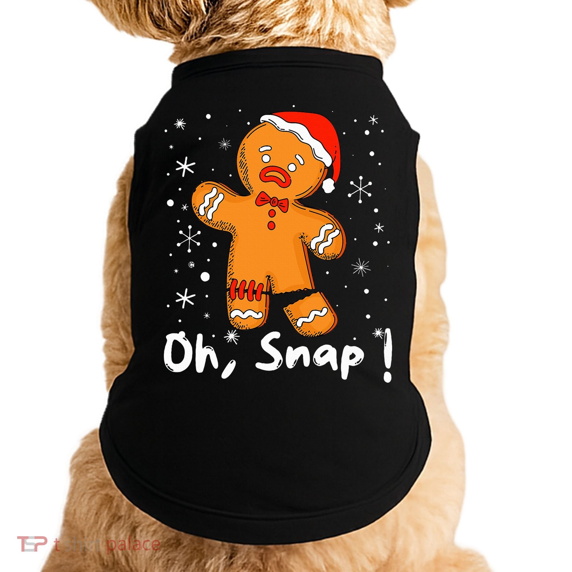Gingerbread Man Oh Snap Christmas Cookie Costume Baking Team  Doggie Tank