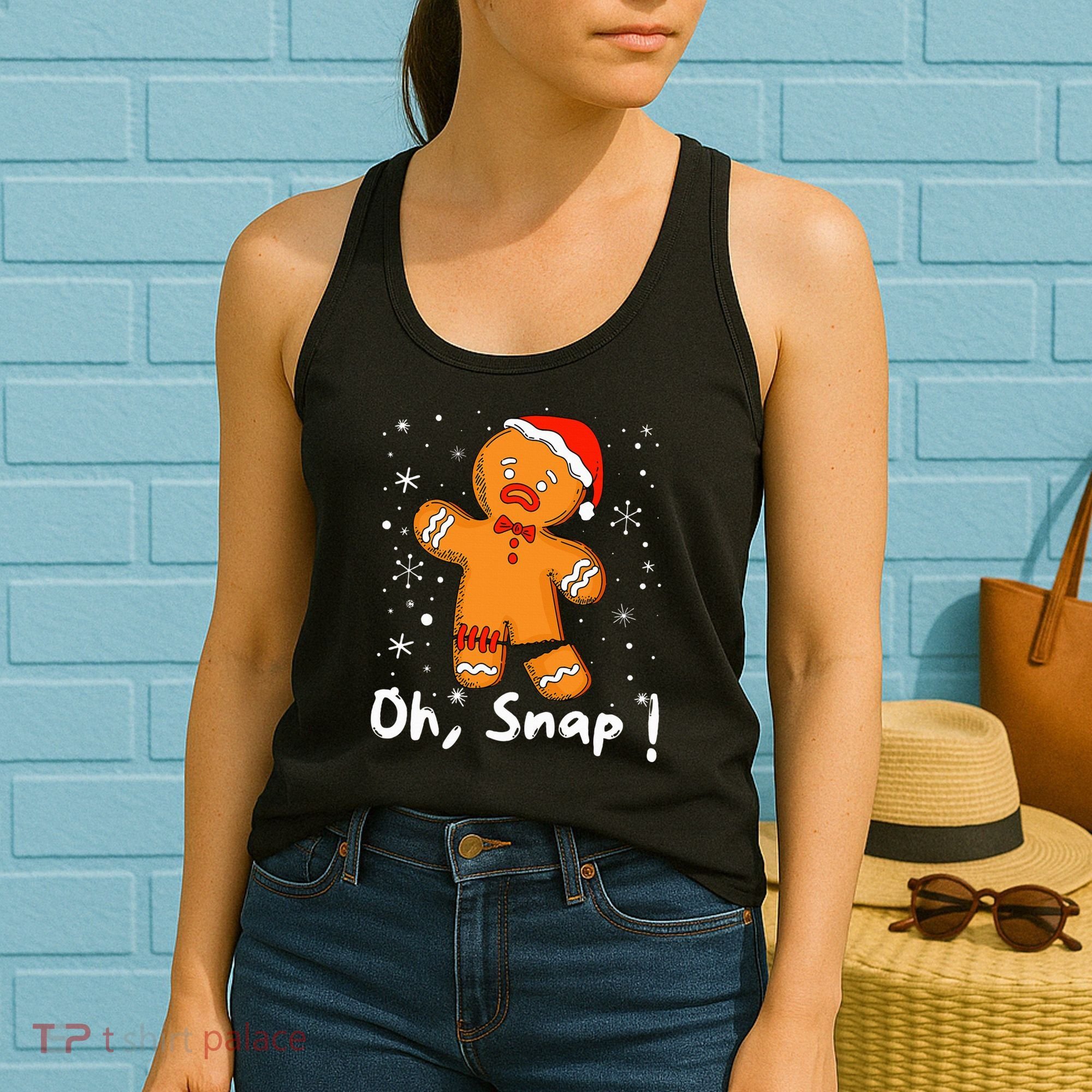 Gingerbread Man Oh Snap Christmas Cookie Costume Baking Team  Women's Tank Top
