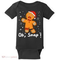 Gingerbread Man Oh Snap Christmas Cookie Costume Baking Team  Baby Bodysuit thumb 0