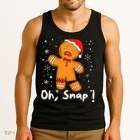 Gingerbread Man Oh Snap Christmas Cookie Costume Baking Team  Tank Top thumb 3