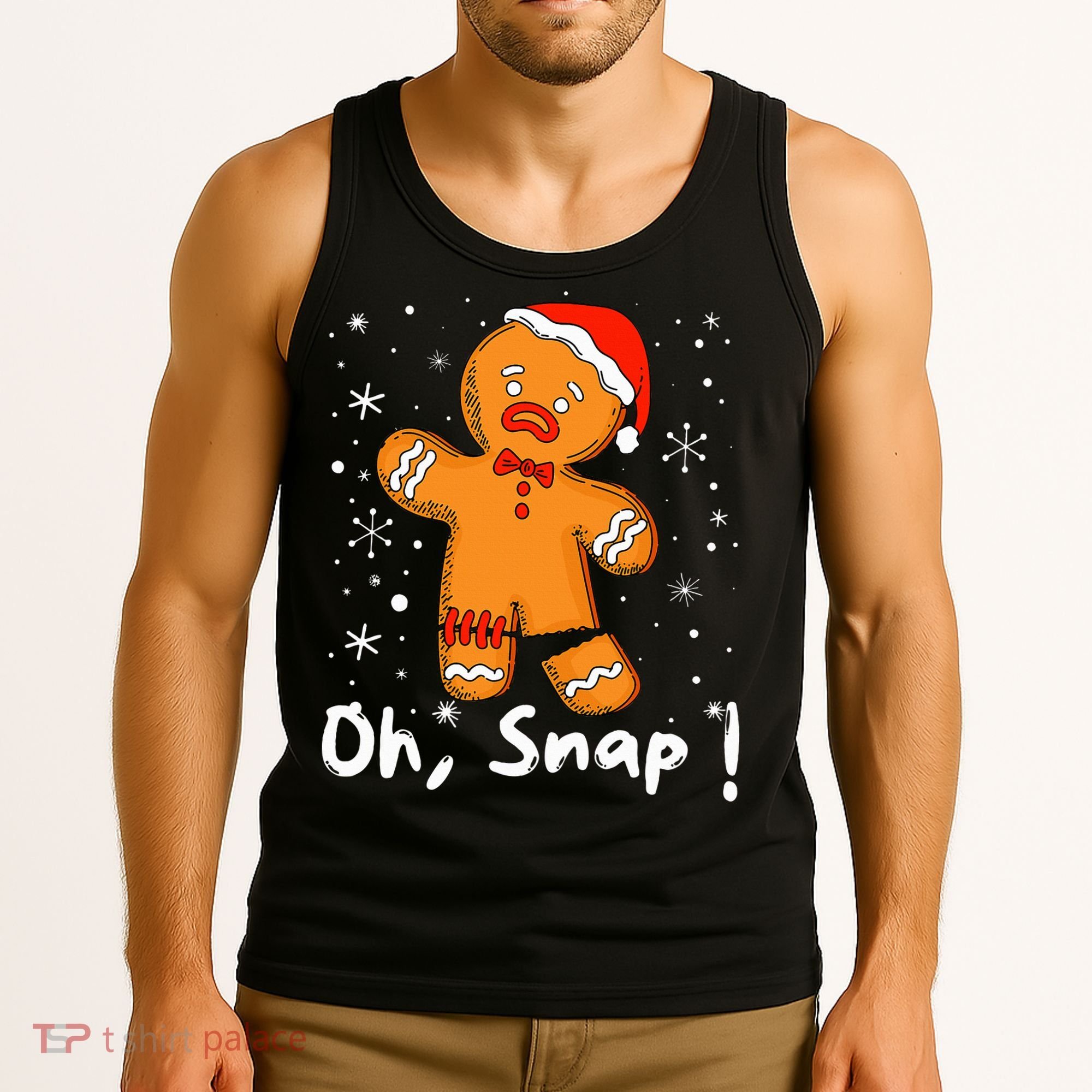 Gingerbread Man Oh Snap Christmas Cookie Costume Baking Team  Tank Top