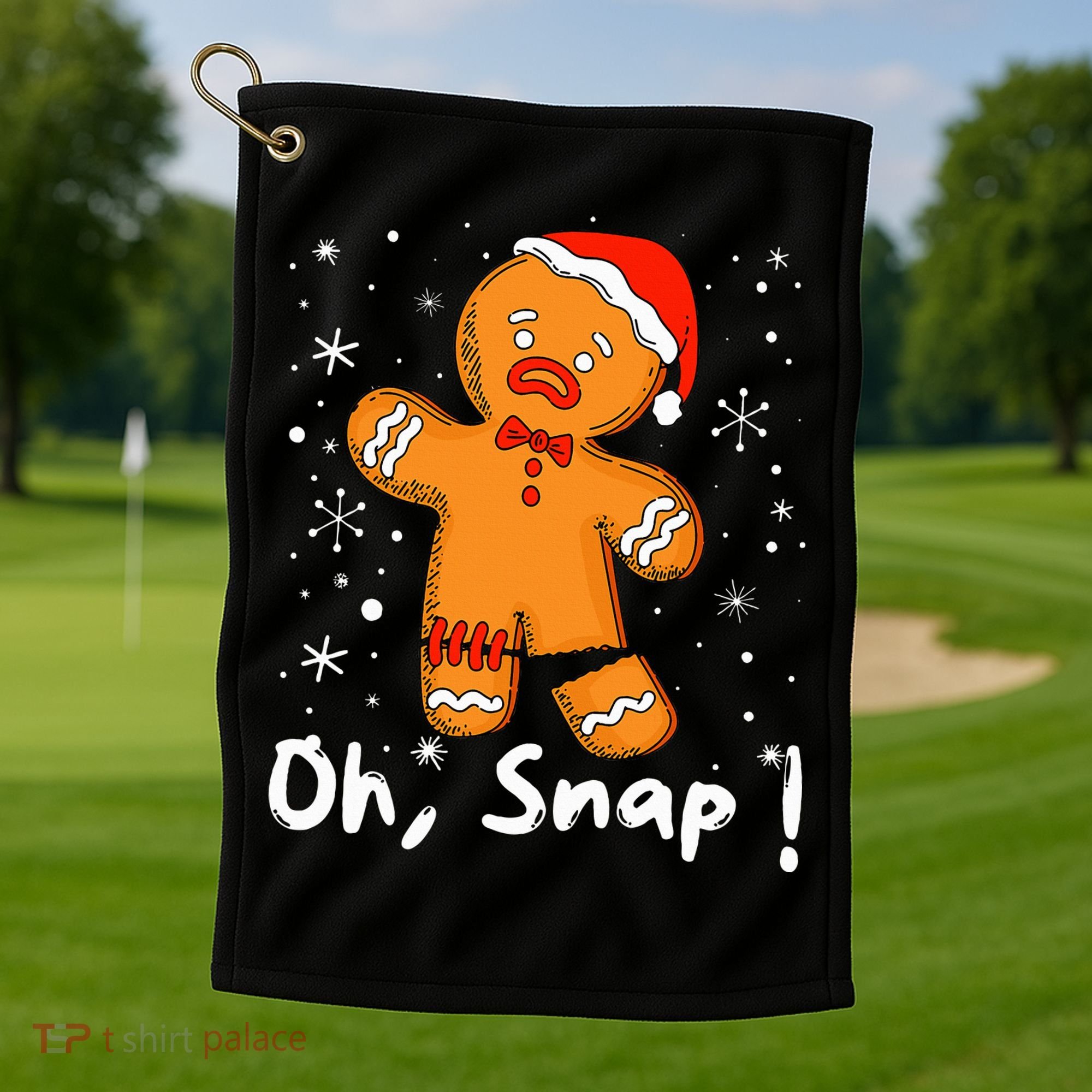 Gingerbread Man Oh Snap Christmas Cookie Costume Baking Team  Golf Towel