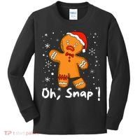 Gingerbread Man Oh Snap Christmas Cookie Costume Baking Team  Kids Long Sleeve Shirt thumb 0