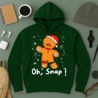 Gingerbread Man Oh Snap Christmas Cookie Costume Baking Team  Hoodie thumb 3