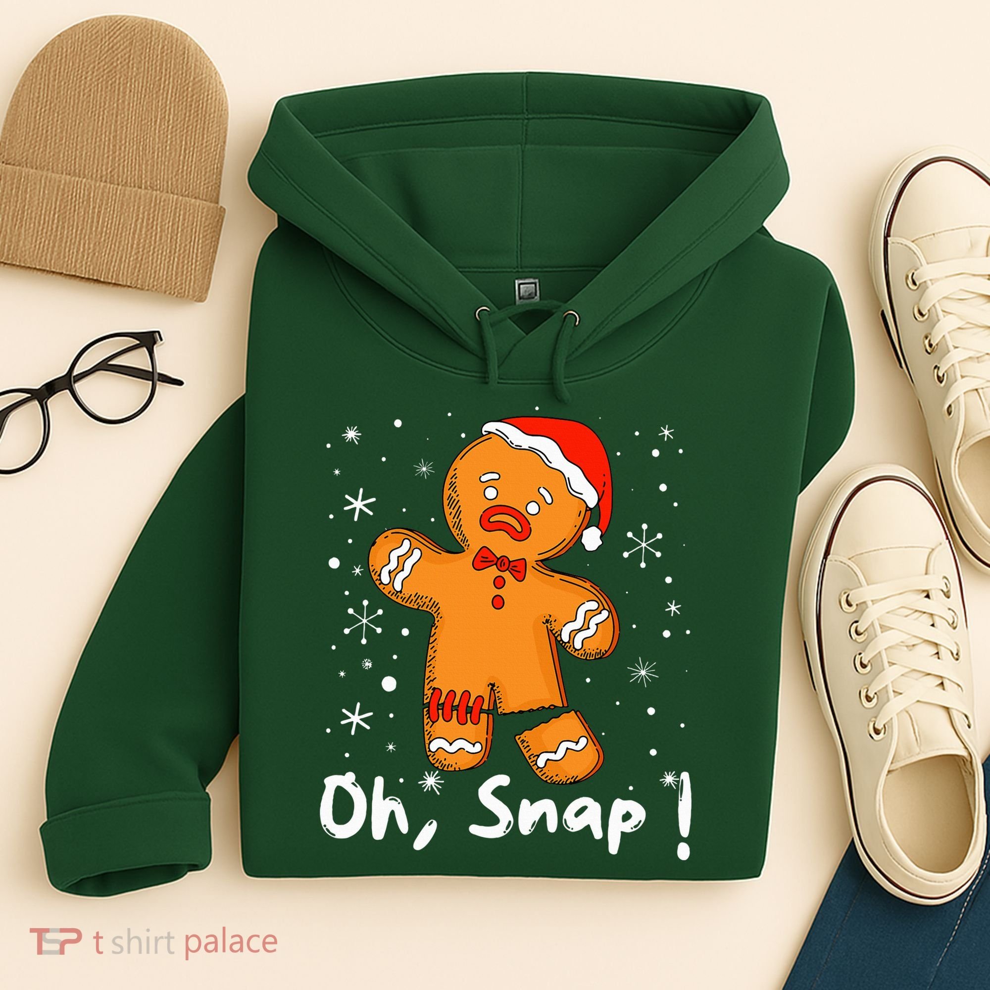 Gingerbread Man Oh Snap Christmas Cookie Costume Baking Team  Hoodie