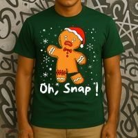 Gingerbread Man Oh Snap Christmas Cookie Costume Baking Team  T-Shirt thumb 3