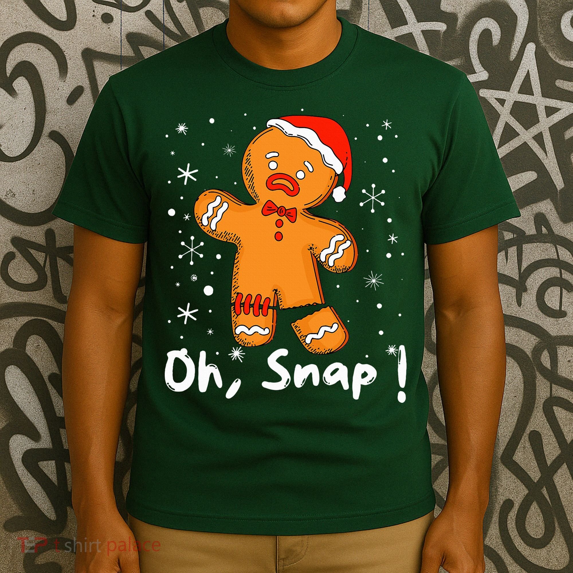 Gingerbread Man Oh Snap Christmas Cookie Costume Baking Team  T-Shirt