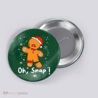 Gingerbread Man Oh Snap Christmas Cookie Costume Baking Team  Button thumb 0