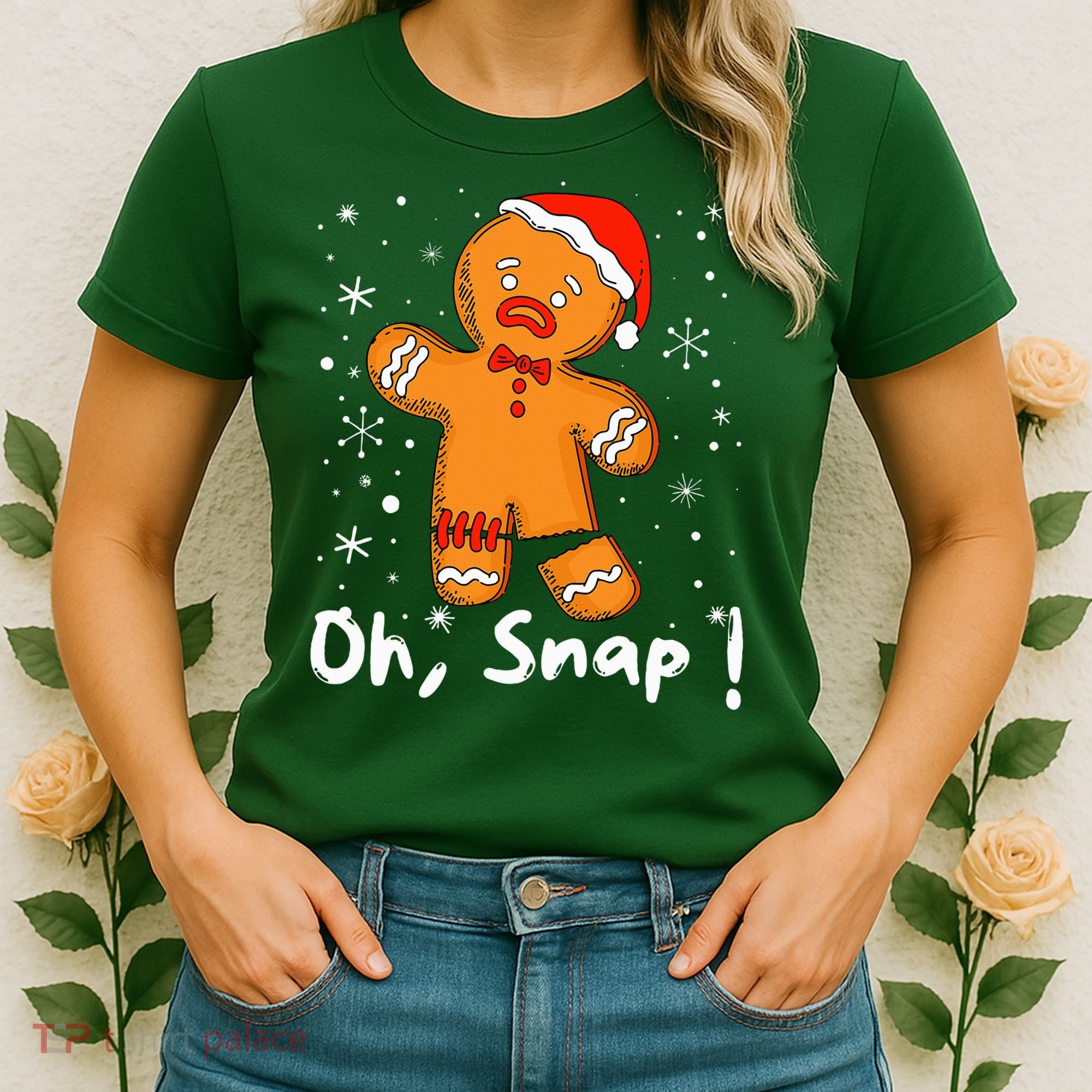 Gingerbread Man Oh Snap Christmas Cookie Costume Baking Team  Women's T-Shirt