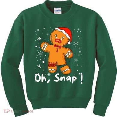 Gingerbread Man Oh Snap Christmas Cookie Costume Baking Team  Kids Sweatshirt