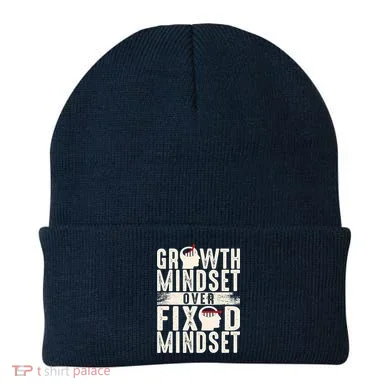 Growth Mindset Over Fixed Mindset Gift Idea Beanie