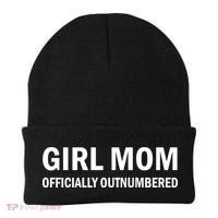 Girl Mom Officially Outnumbered Beanie thumb 0