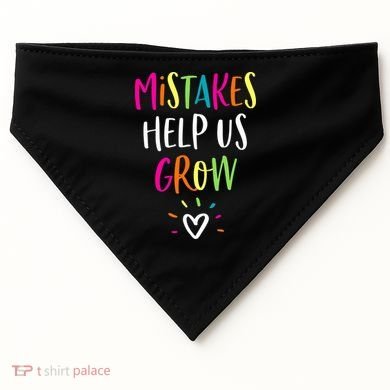 Growth Mindset Positive Back To School Teacher Student USA-Made Doggie Bandana