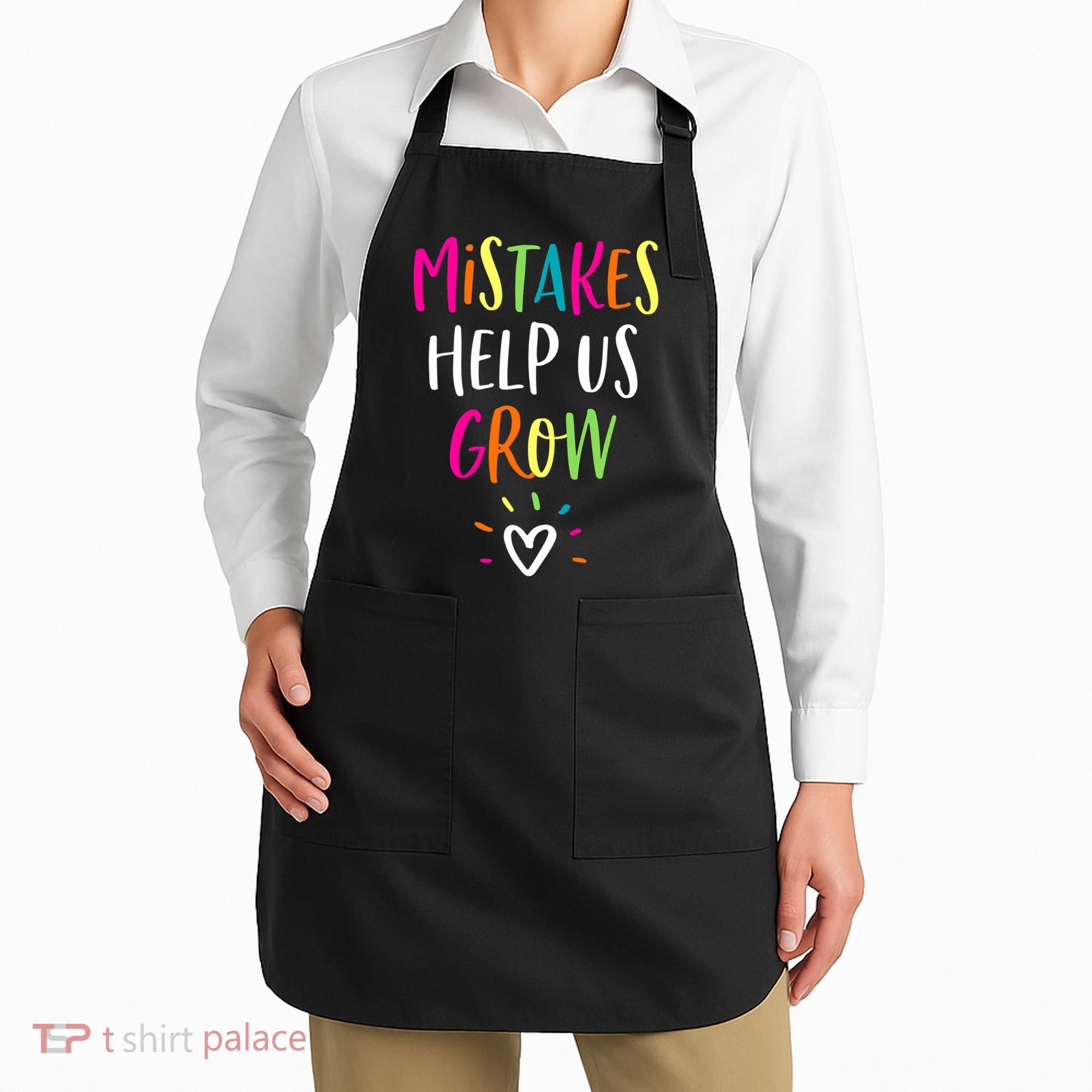 Growth Mindset Positive Back To School Teacher Student Apron
