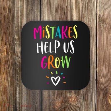 Growth Mindset Positive Back To School Teacher Student Coaster