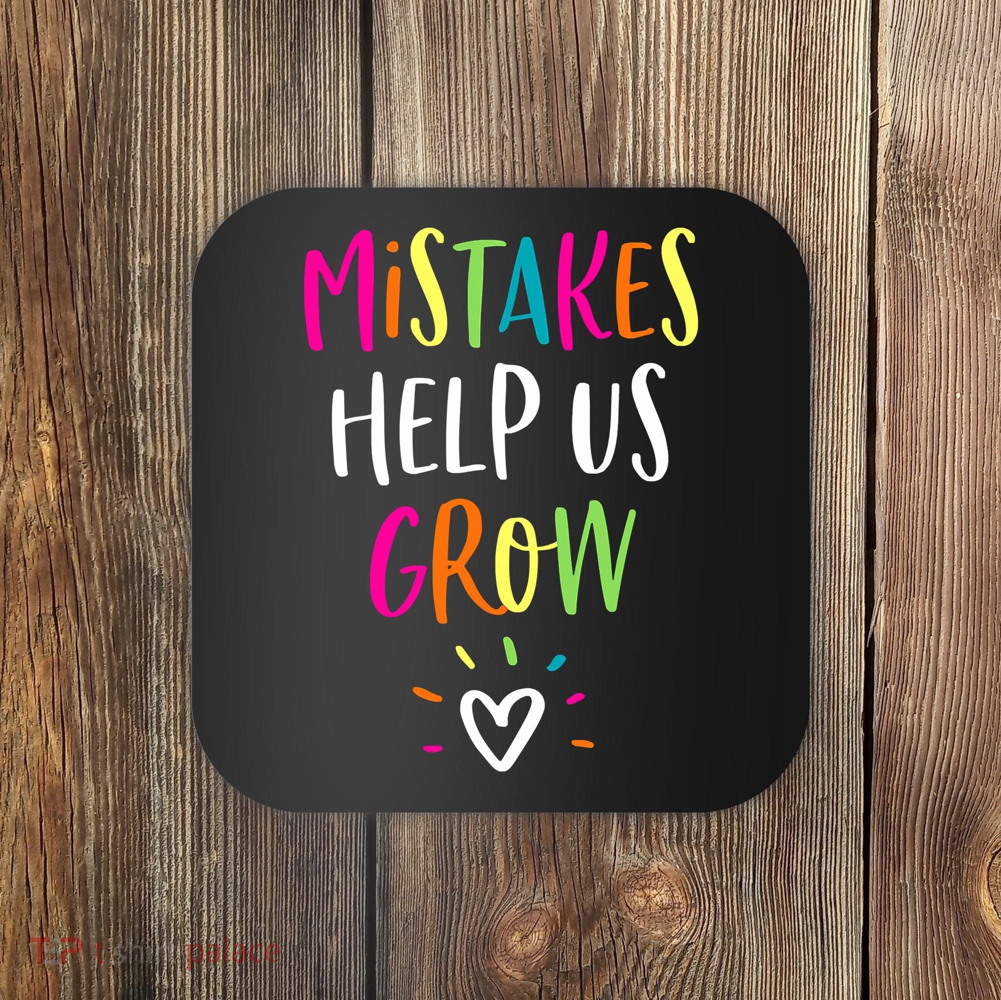 Growth Mindset Positive Back To School Teacher Student Coaster