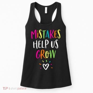 Growth Mindset Positive Back To School Teacher Student Women's Tank Top