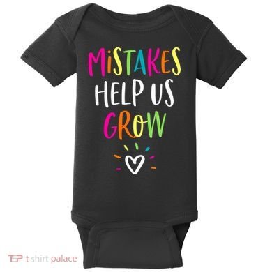 Growth Mindset Positive Back To School Teacher Student Baby Bodysuit