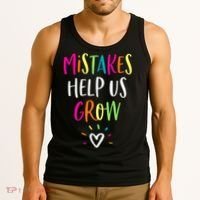 Growth Mindset Positive Back To School Teacher Student Tank Top thumb 3