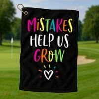 Growth Mindset Positive Back To School Teacher Student Golf Towel thumb 1