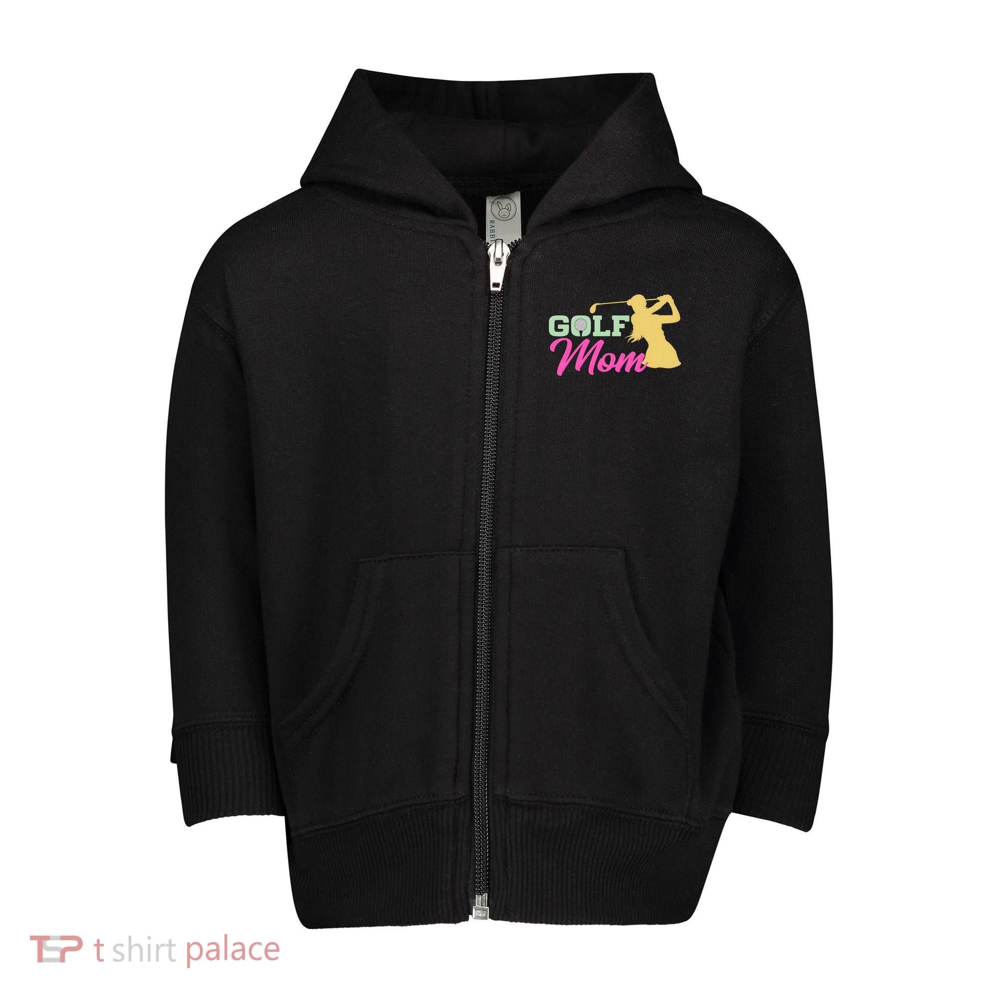 Golf Mom Plays Golf Fitted Gift For Mother's Day Toddler Zip Fleece Hoodie