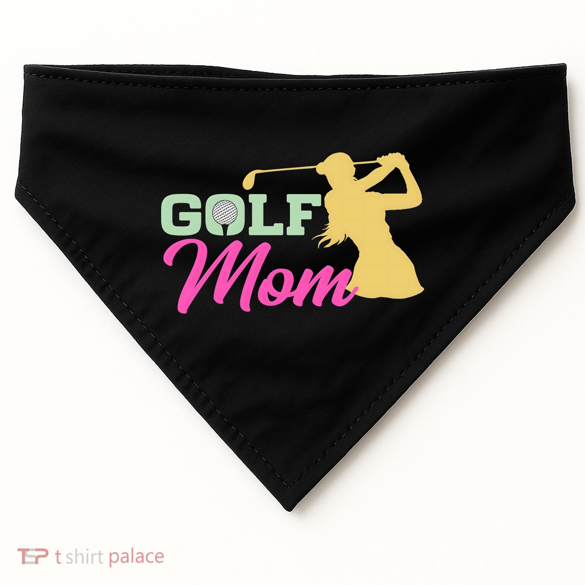 Golf Mom Plays Golf Fitted Gift For Mother's Day USA-Made Doggie Bandana