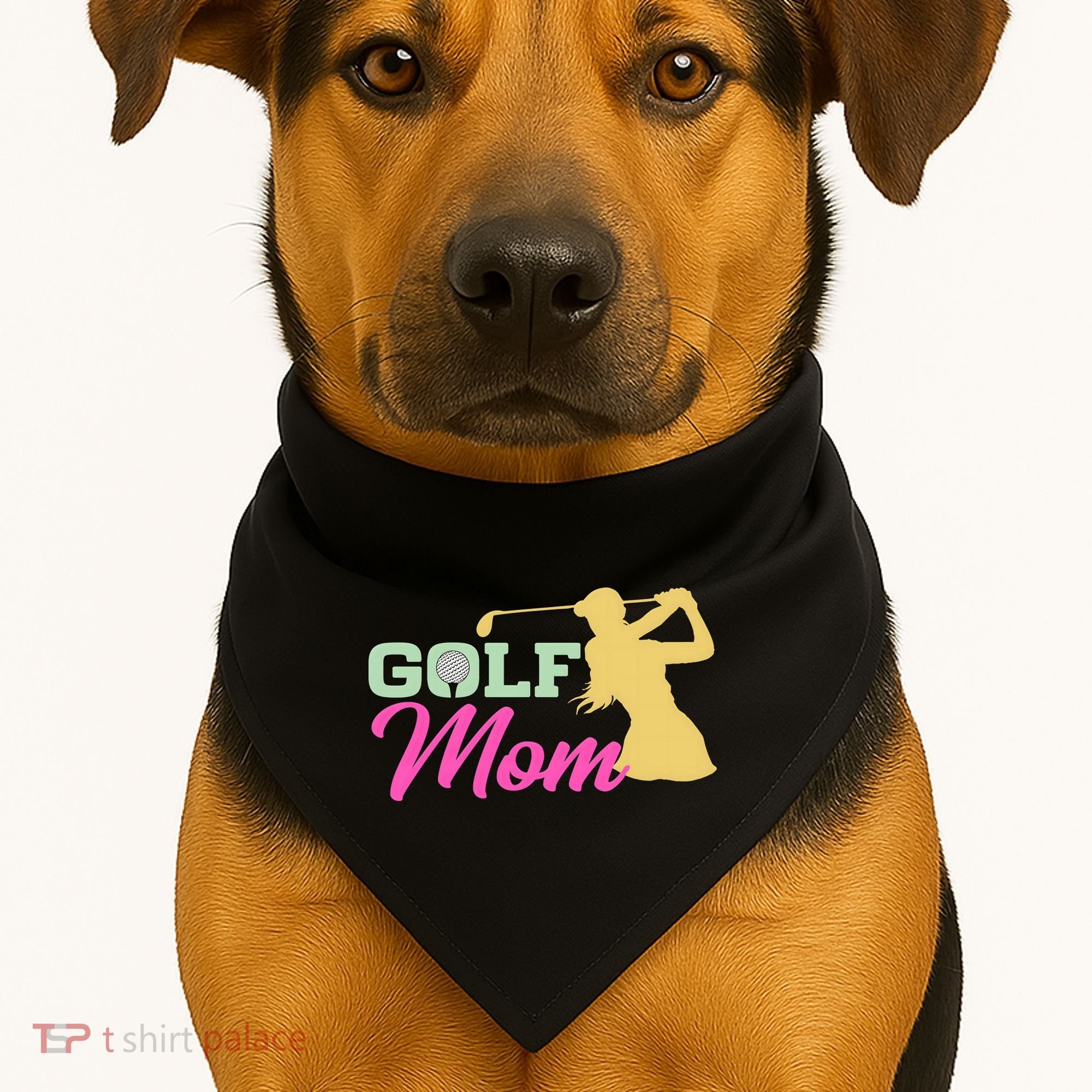 Golf Mom Plays Golf Fitted Gift For Mother's Day USA-Made Doggie Bandana