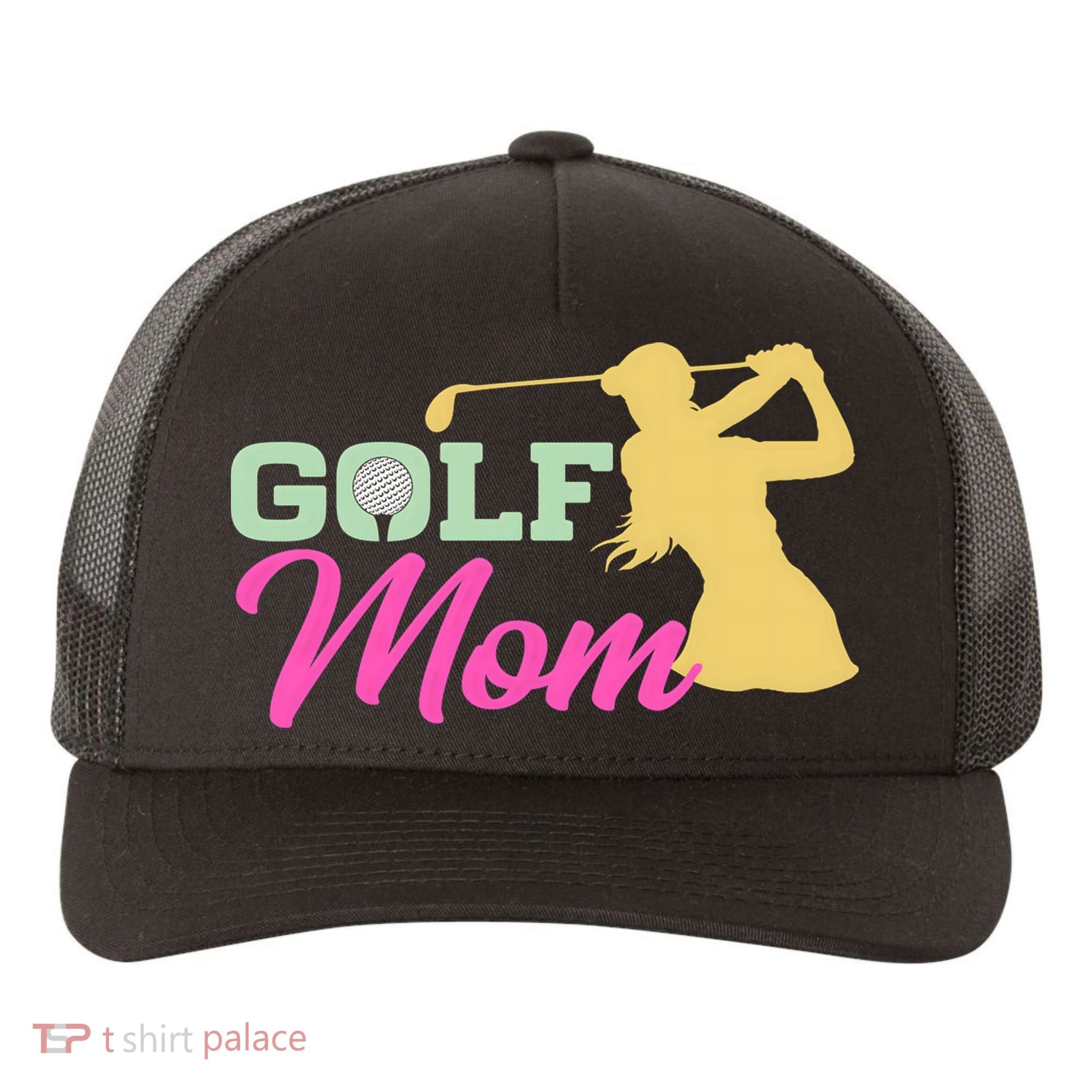 Golf Mom Plays Golf Fitted Gift For Mother's Day Yupoong Adult 5-Panel Trucker Hat