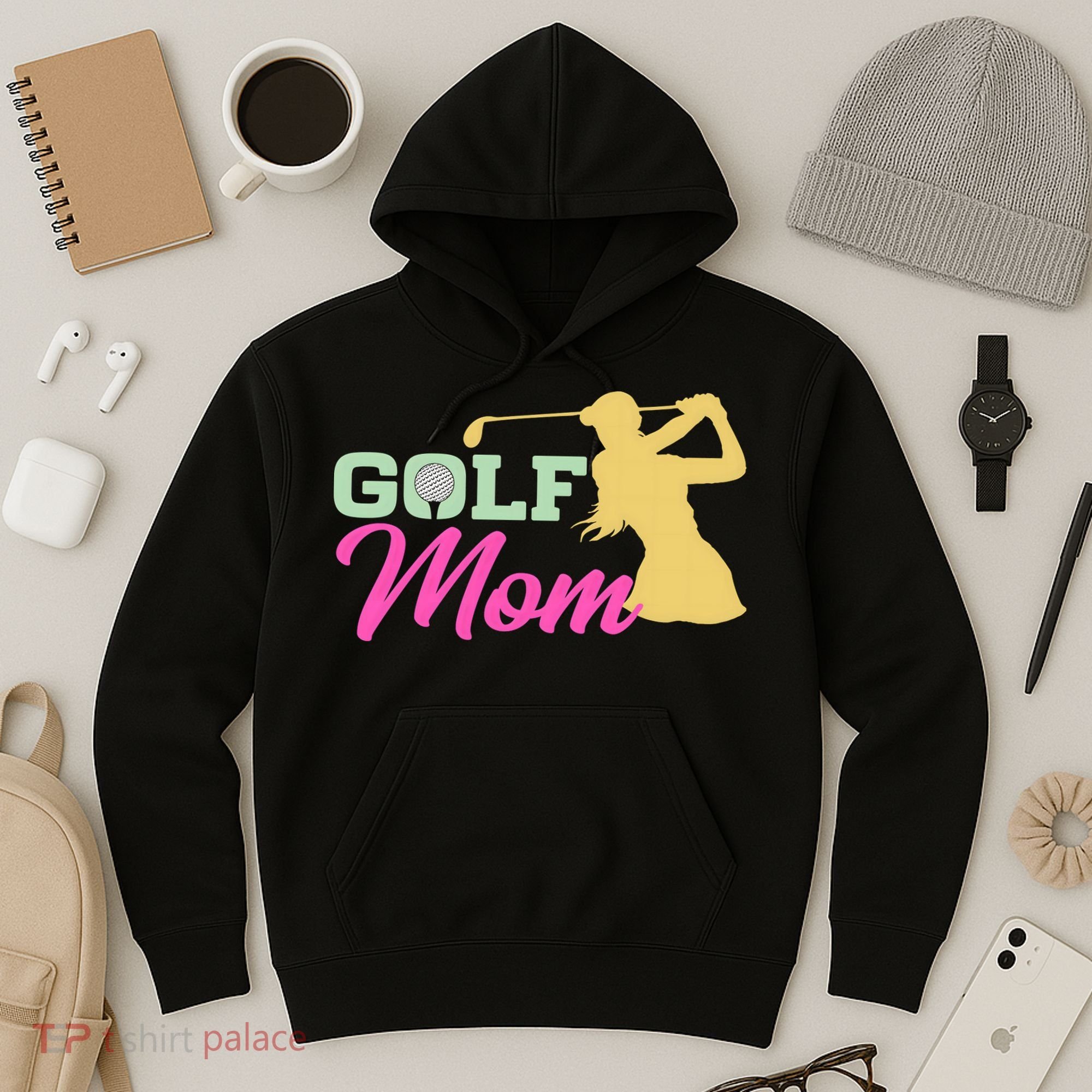 Golf Mom Plays Golf Fitted Gift For Mother's Day Hoodie