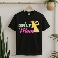 Golf Mom Plays Golf Fitted Gift For Mother's Day T-Shirt thumb 2